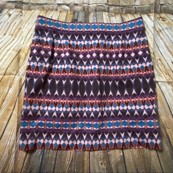 J Crew Purple Blue Gemstone Print Salon Mini Skirt - Picture 2 of 6